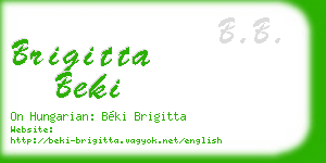 brigitta beki business card